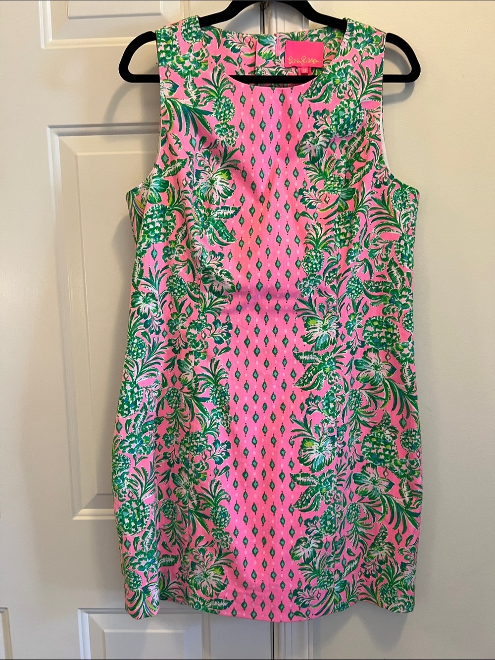 Lilly Pulitzer Size 12 NWOT Mika Shift Dress in Pink Sandy Ih Diamond Girl